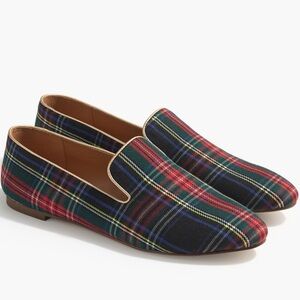 J. CREW Stewart Plaid Tartan Smoking Loafers for Women
